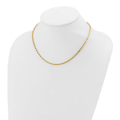 14K Yellow Gold Polished Fancy Link Necklace