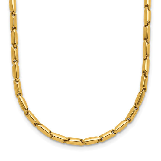 14K Yellow Gold Polished Fancy Link Necklace