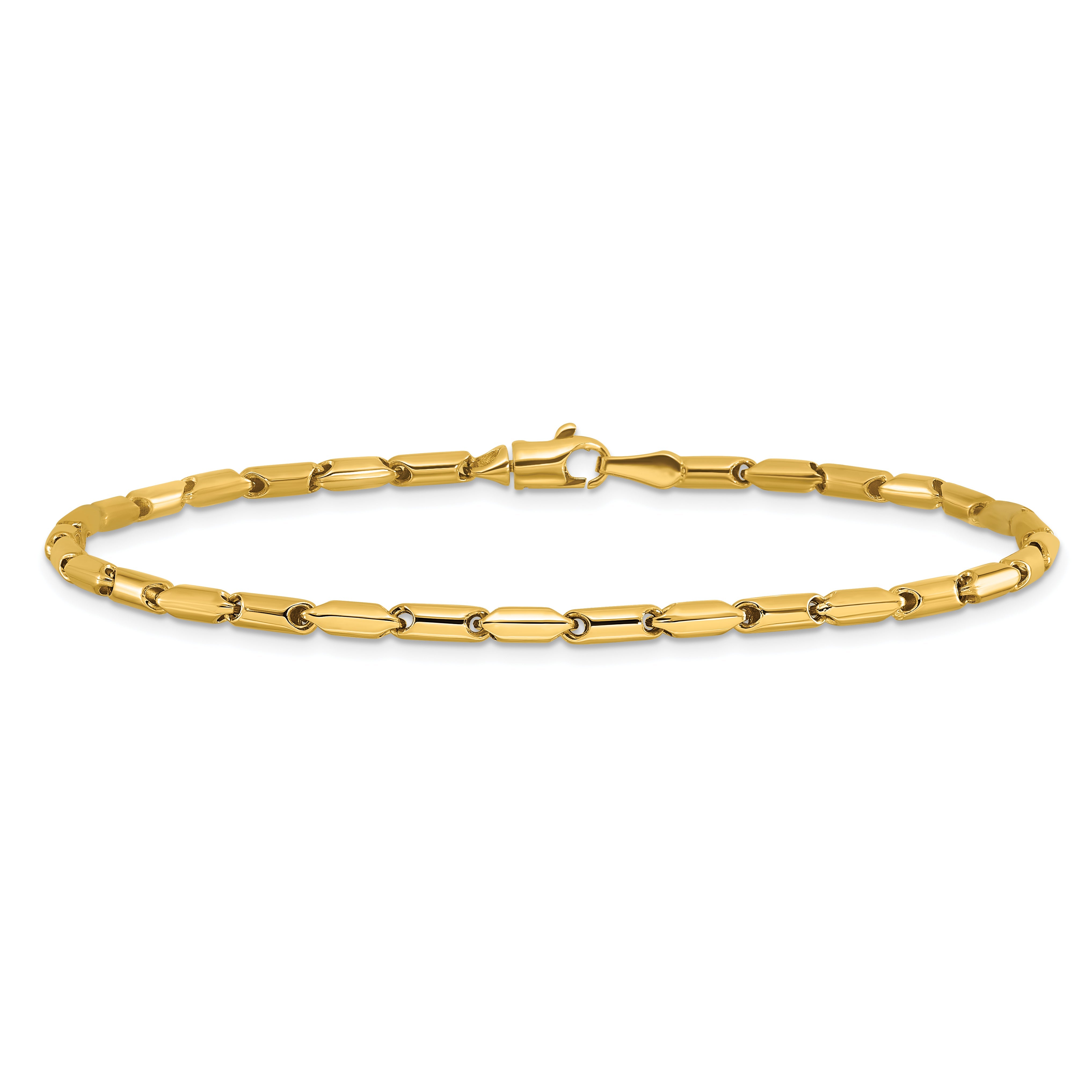 14K Yellow Gold Polished Fancy Link Bracelet