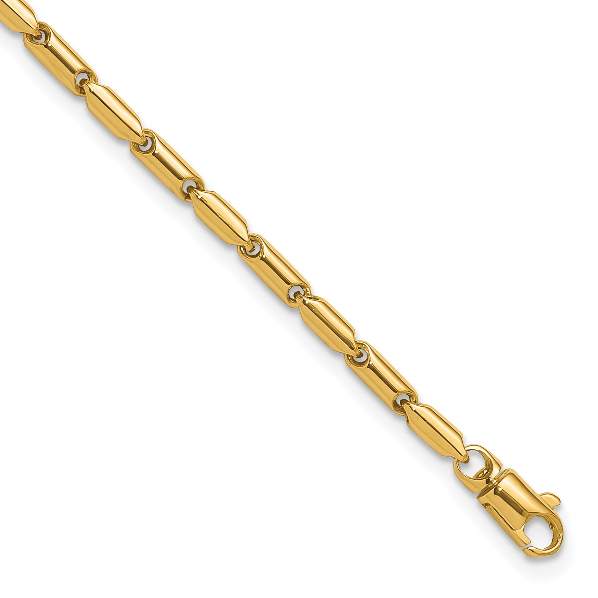 14K Yellow Gold Polished Fancy Link Bracelet
