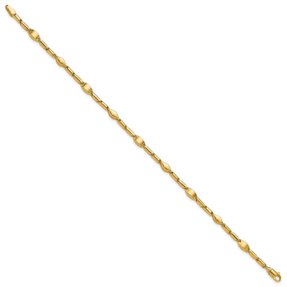 14K Yellow Gold Polished Fancy Link Bracelet