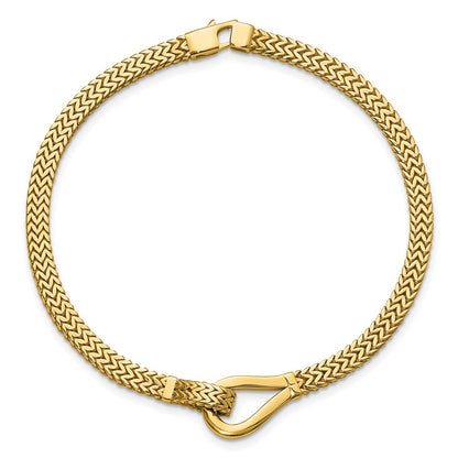 14K Yellow Gold Polished Fancy Buckle Bracelet