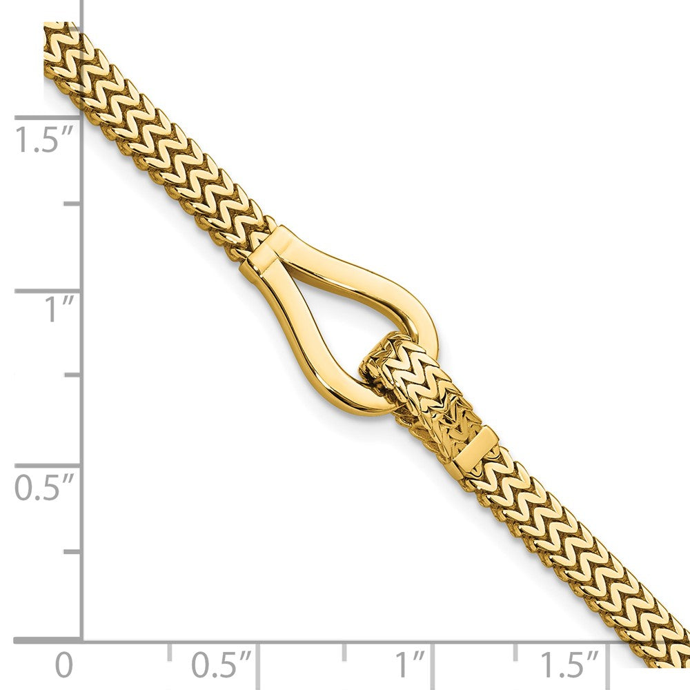 14K Yellow Gold Polished Fancy Buckle Bracelet