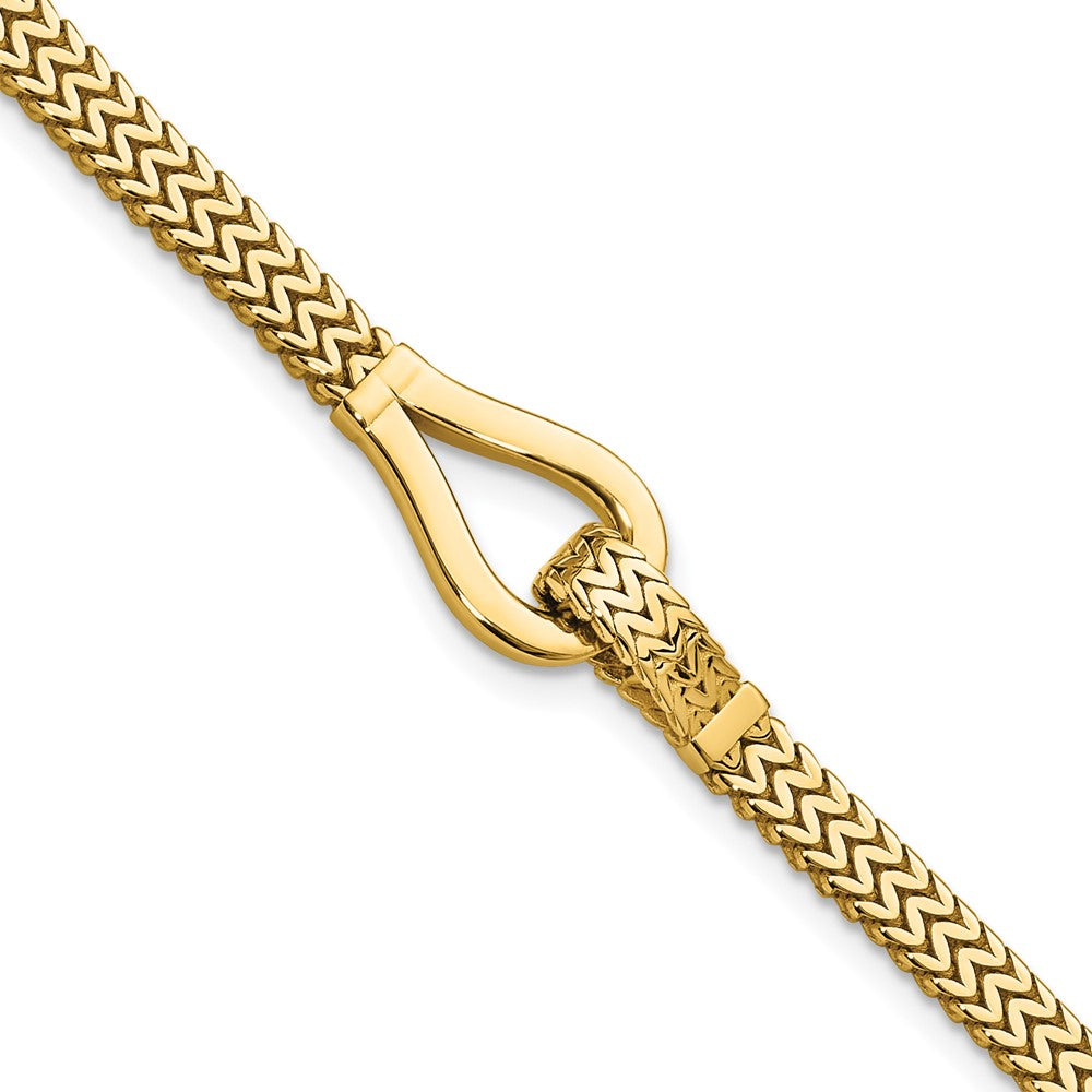 14K Yellow Gold Polished Fancy Buckle Bracelet
