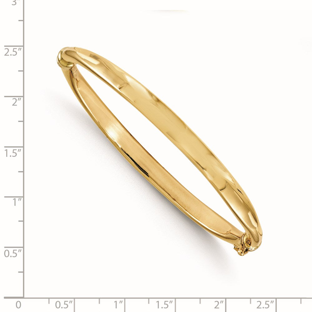 14K Yellow Gold Polished Hinged Bangle