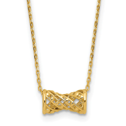 14K Yellow Gold Polished Fancy Necklace