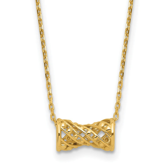 14K Yellow Gold Polished Fancy Necklace