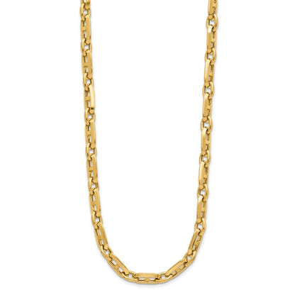 14K Yellow Gold Polished Fancy Link Necklace