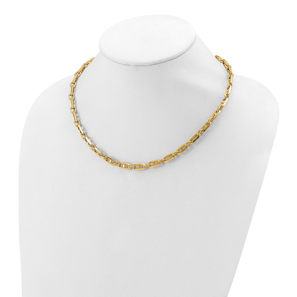14K Yellow Gold Polished Fancy Link Necklace