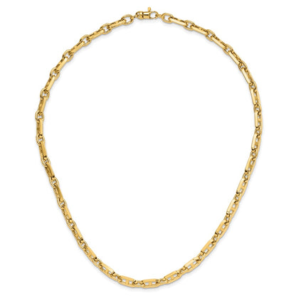 14K Yellow Gold Polished Fancy Link Necklace