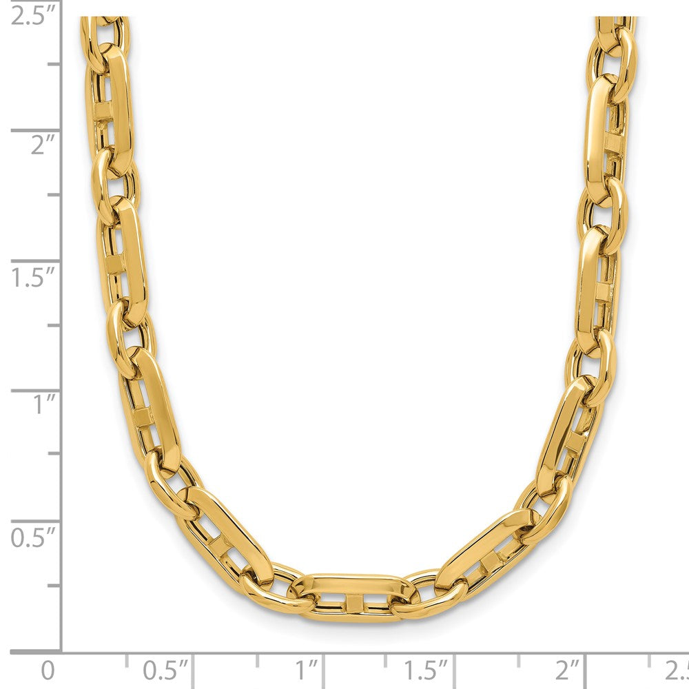 14K Yellow Gold Polished Fancy Link Necklace