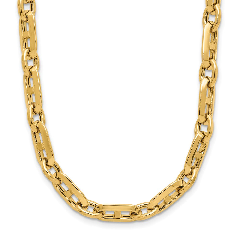 14K Yellow Gold Polished Fancy Link Necklace