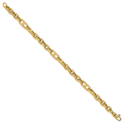 14K Yellow Gold Polished Fancy Link Bracelet