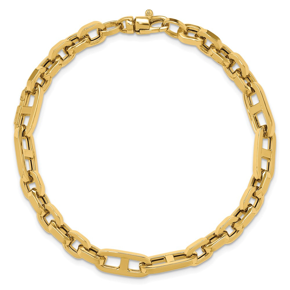 14K Yellow Gold Polished Fancy Link Bracelet
