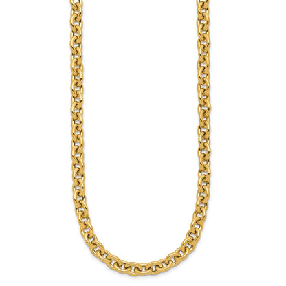 14K Yellow Gold Polished Fancy Link Necklace