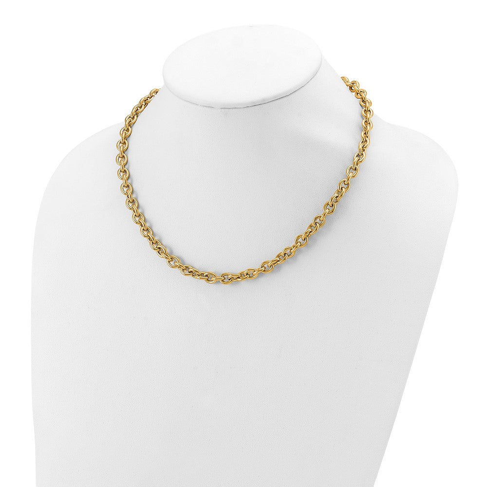 14K Yellow Gold Polished Fancy Link Necklace