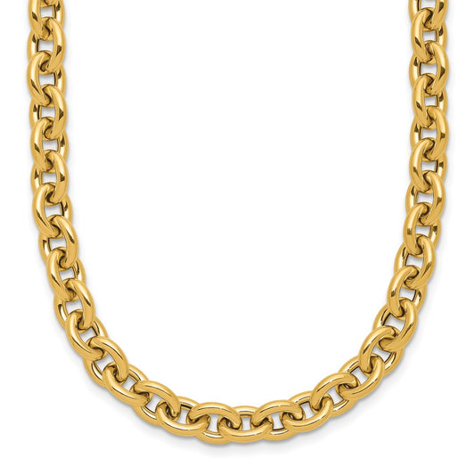 14K Yellow Gold Polished Fancy Link Necklace