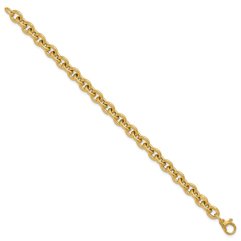 14K Yellow Gold Polished Fancy Link Bracelet