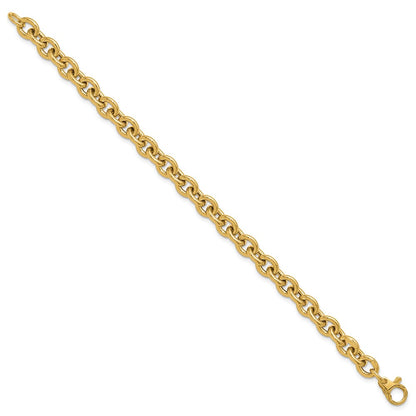 14K Yellow Gold Polished Fancy Link Bracelet