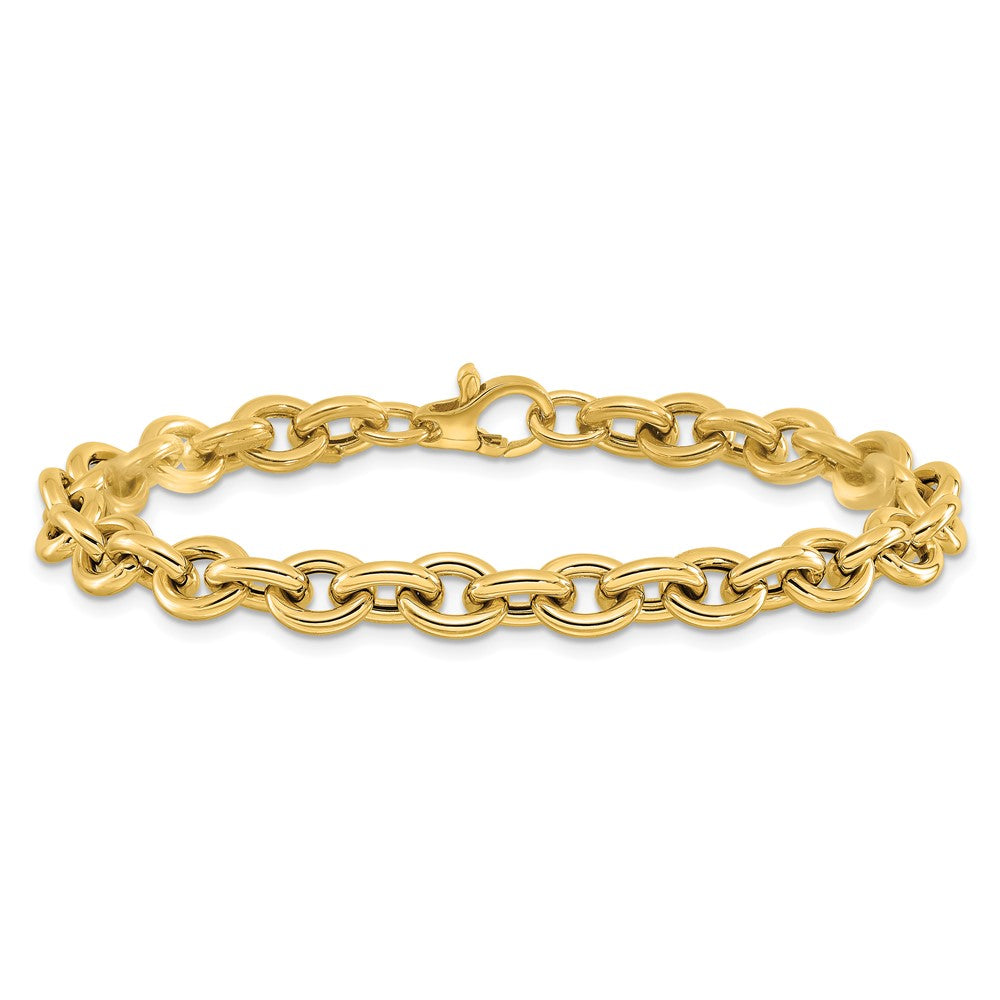 14K Yellow Gold Polished Fancy Link Bracelet
