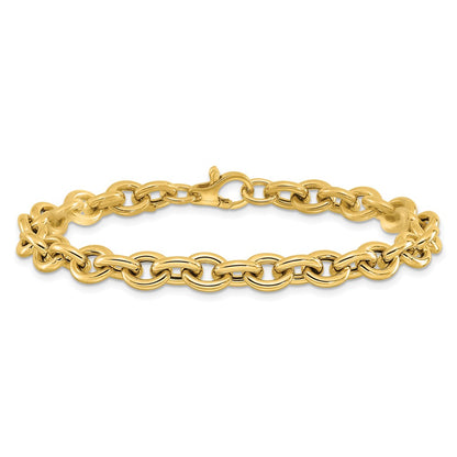 14K Yellow Gold Polished Fancy Link Bracelet