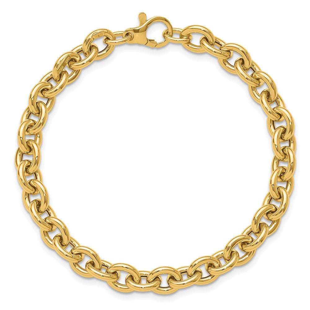 14K Yellow Gold Polished Fancy Link Bracelet