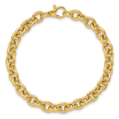 14K Yellow Gold Polished Fancy Link Bracelet