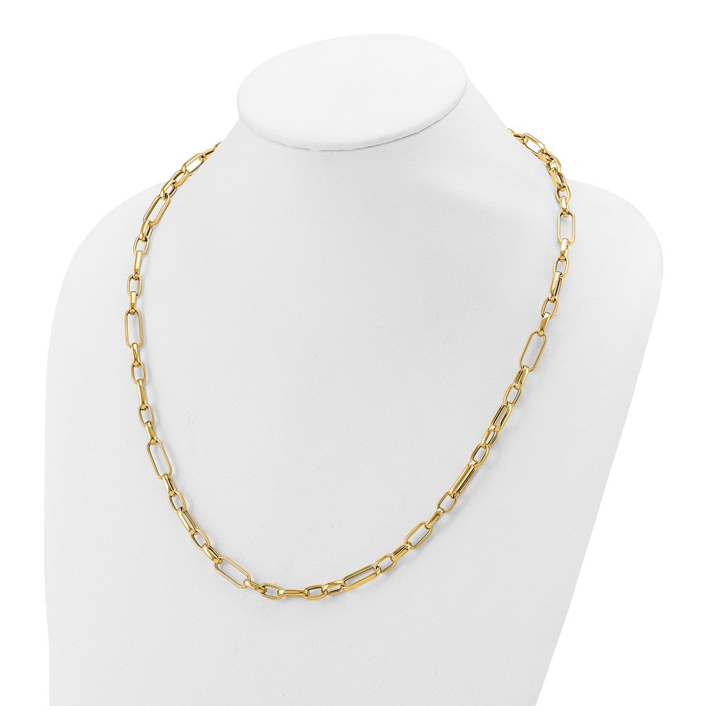14K Yellow Gold Polished Fancy Link Necklace
