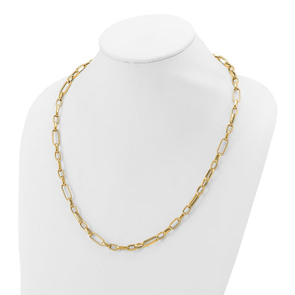 14K Yellow Gold Polished Fancy Link Necklace