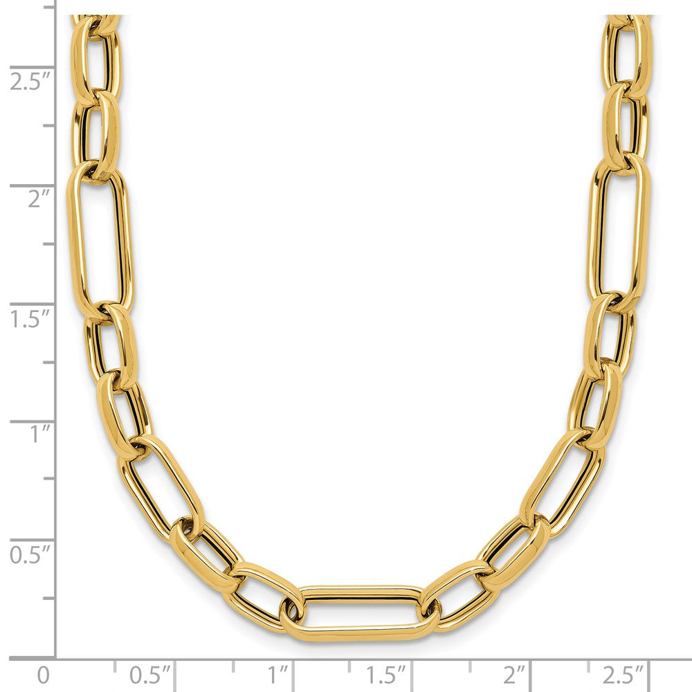 14K Yellow Gold Polished Fancy Link Necklace