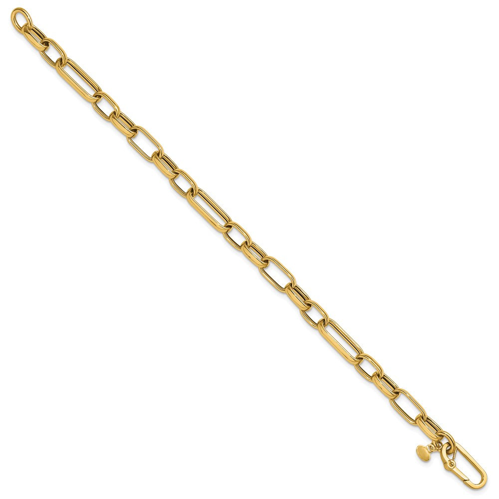 14K Yellow Gold Polished Fancy Link Bracelet