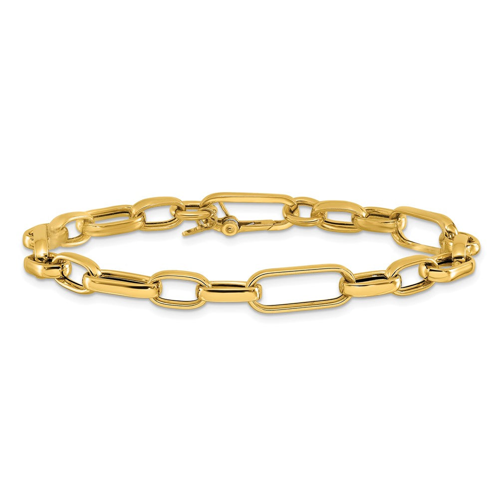 14K Yellow Gold Polished Fancy Link Bracelet