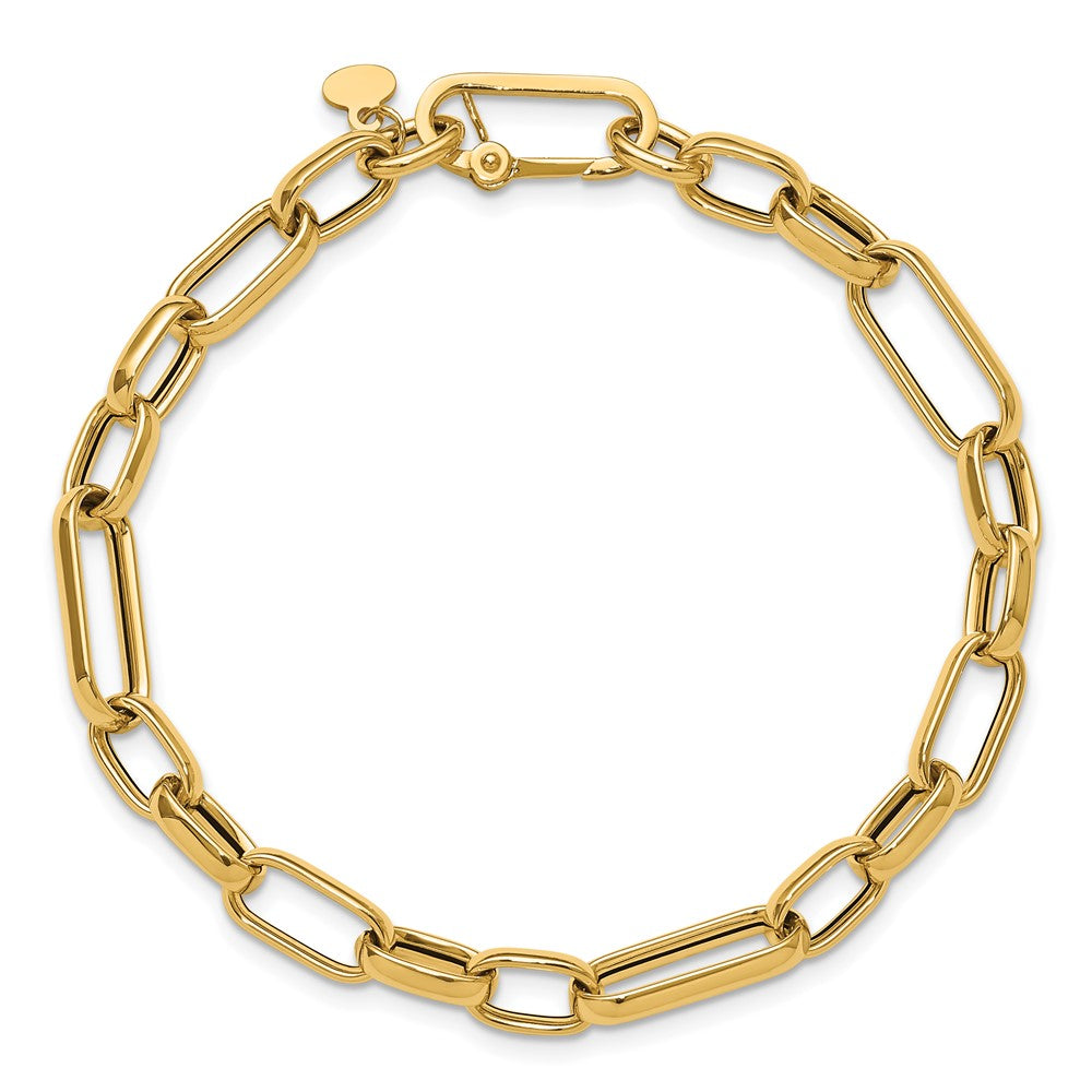 14K Yellow Gold Polished Fancy Link Bracelet