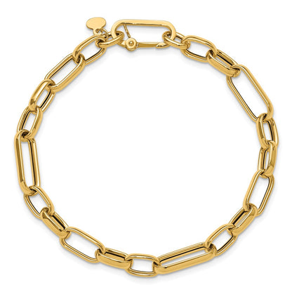 14K Yellow Gold Polished Fancy Link Bracelet