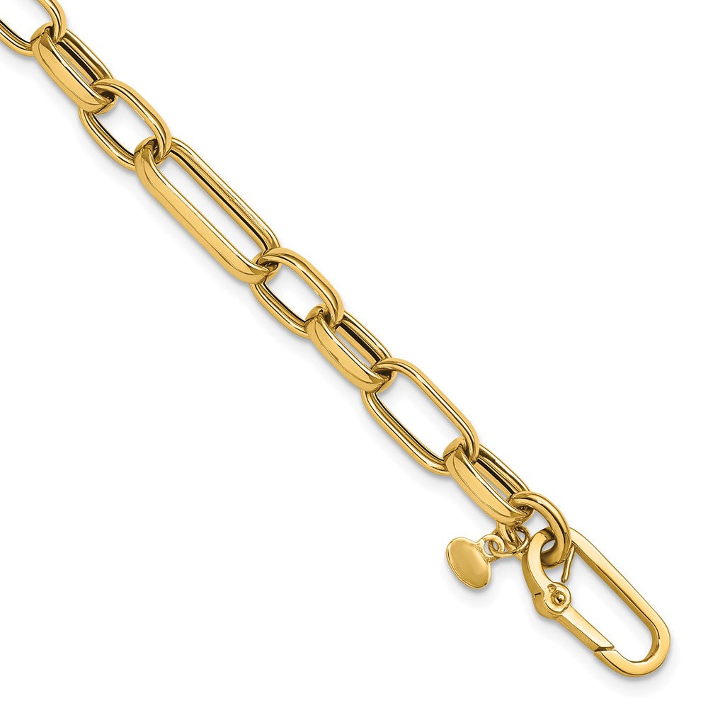 14K Yellow Gold Polished Fancy Link Bracelet