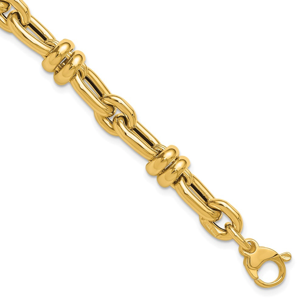 14K Yellow Gold Polished Fancy Link Bracelet