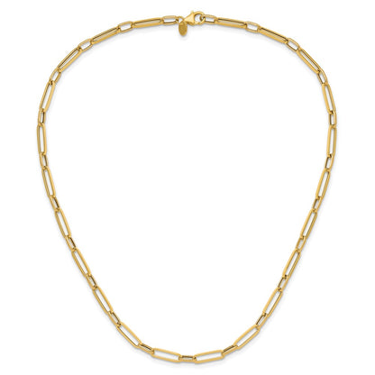 14K Yellow Gold Polished And Textured Fancy Link Necklace