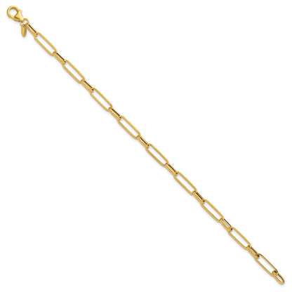 14K Yellow Gold Polished/Textured Fancy Link Bracelet