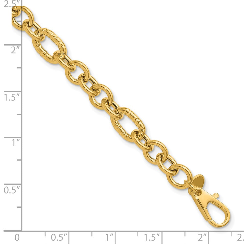 14K Yellow Gold Polished Fancy Link Bracelet