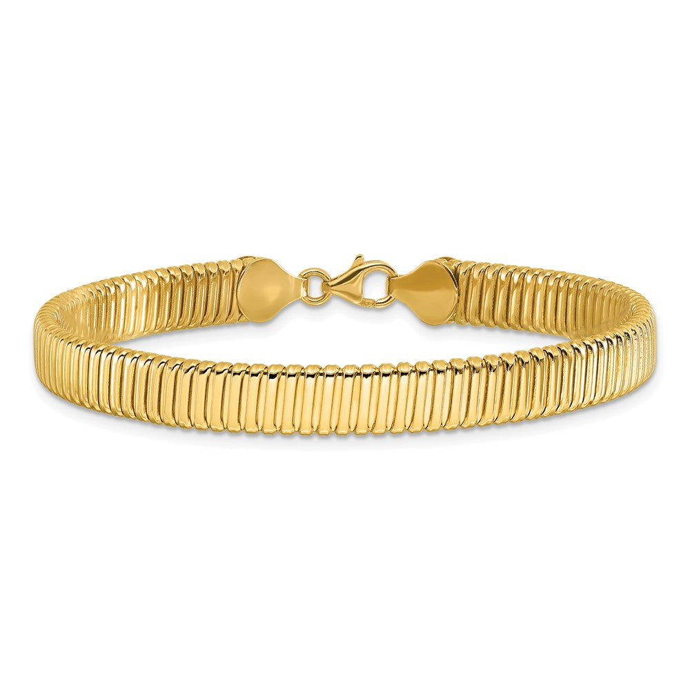 14K Yellow Gold Polished Ridged Bracelet