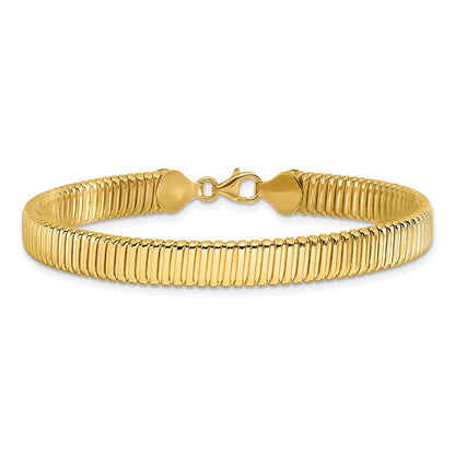 14K Yellow Gold Polished Ridged Bracelet