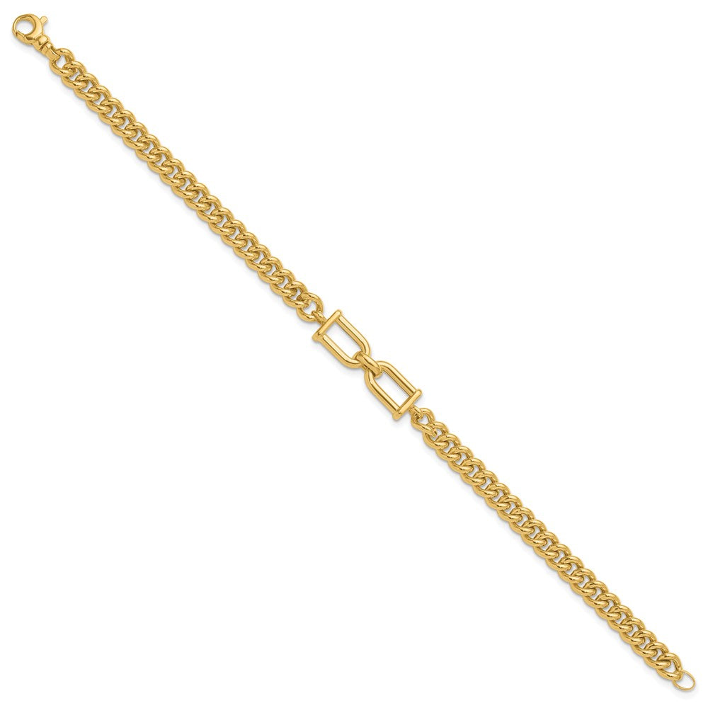 14K Yellow Gold Polished Fancy Link Bracelet