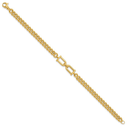 14K Yellow Gold Polished Fancy Link Bracelet