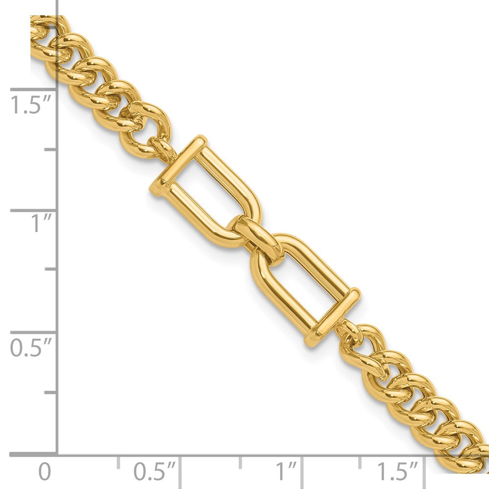 14K Yellow Gold Polished Fancy Link Bracelet