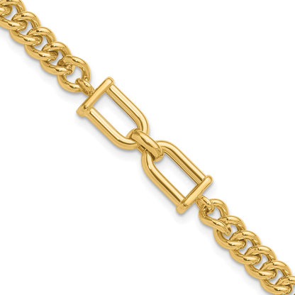 14K Yellow Gold Polished Fancy Link Bracelet