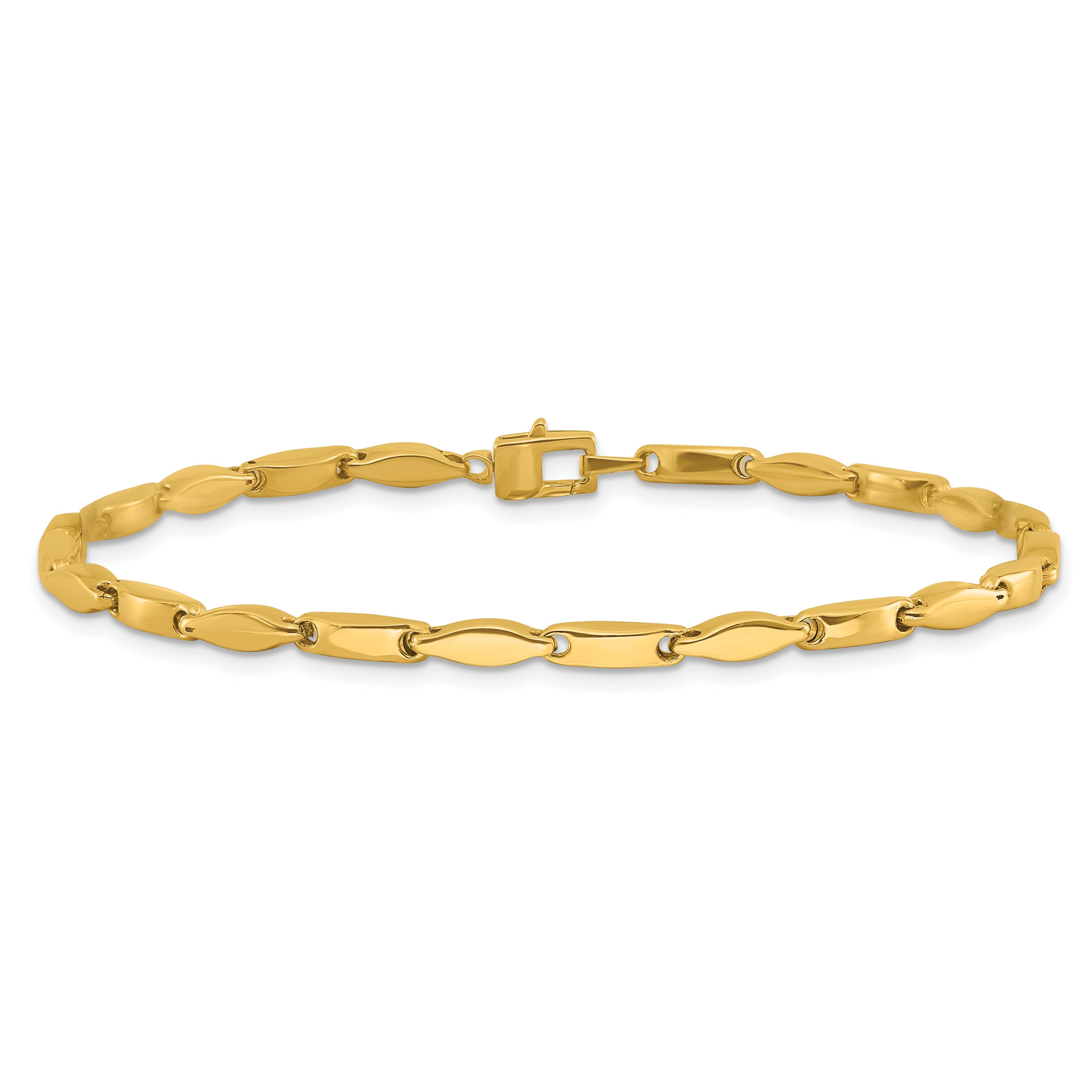 14K Yellow Gold Polished Fancy Link Bracelet