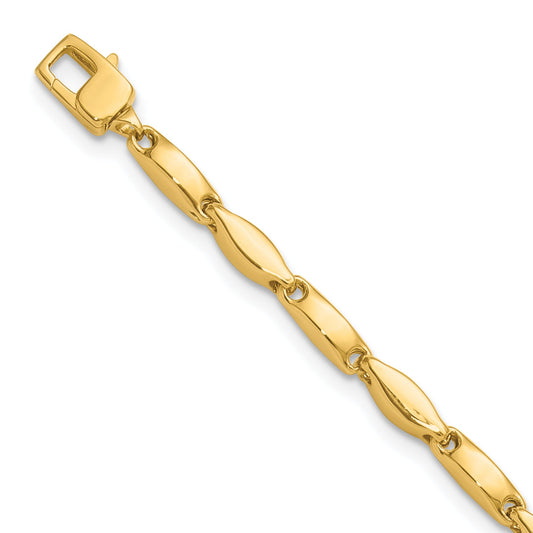14K Yellow Gold Polished Fancy Link Bracelet