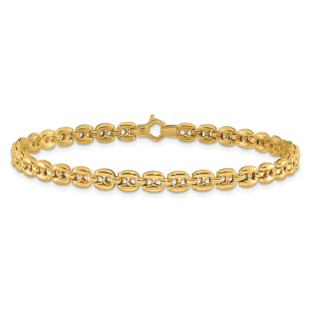 14K Yellow Gold Polished Fancy Link Bracelet