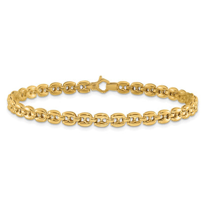 14K Yellow Gold Polished Fancy Link Bracelet