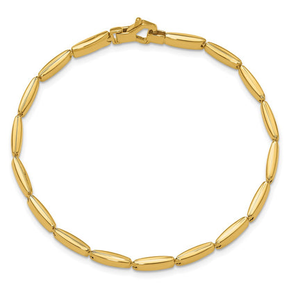 14K Yellow Gold Polished Fancy Link Bracelet